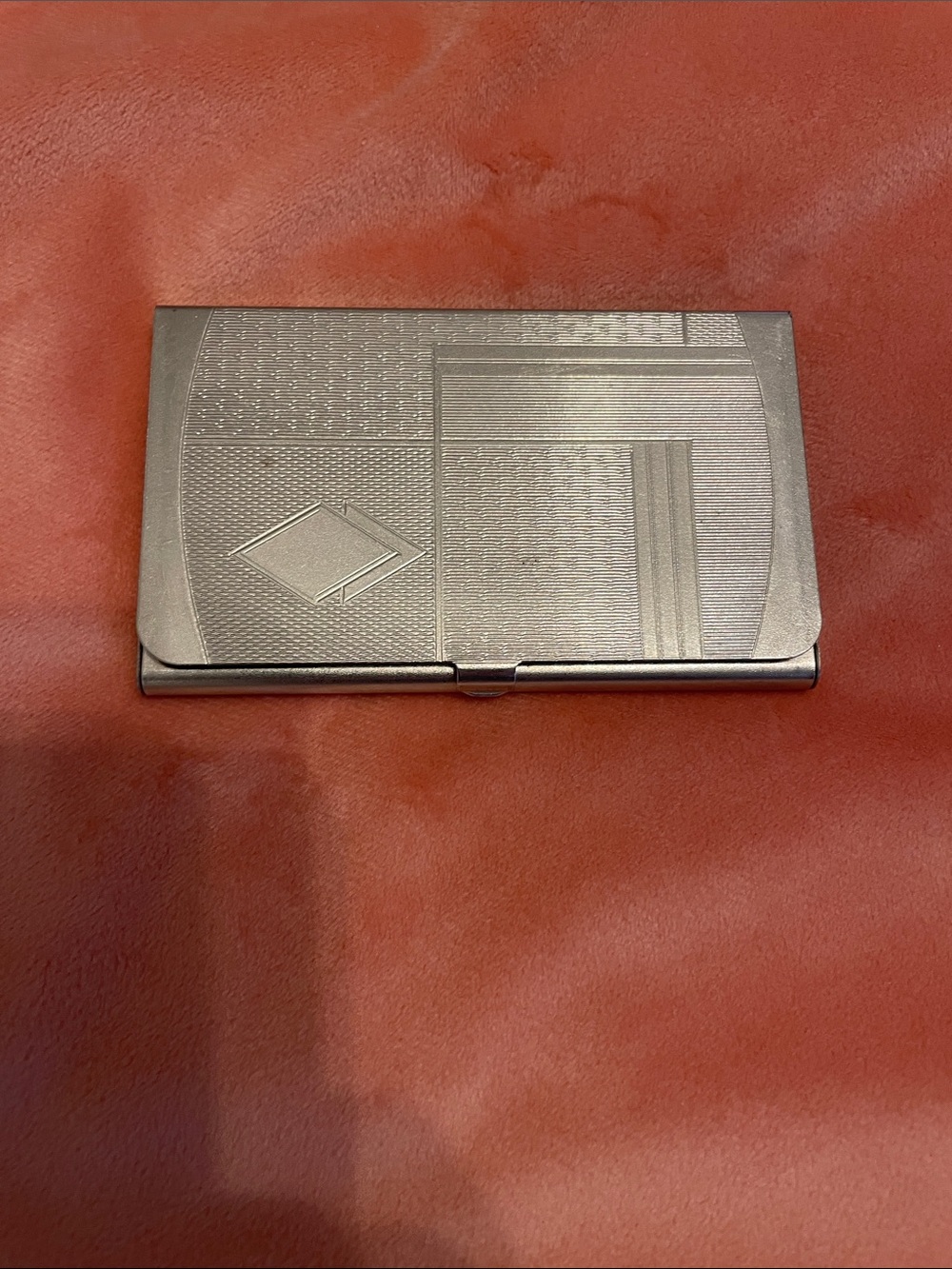 Slim Silver Metal Card Holder - Sleek